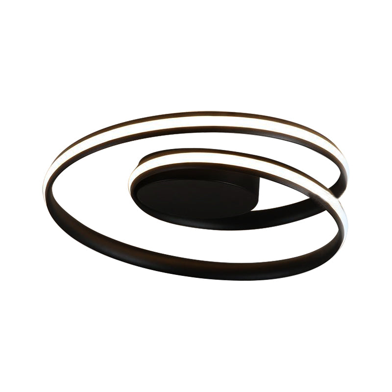 White/Black Circle Ceiling Lights Flush Mount Modern 18"/23.5" Lighting Fixture for Indoor Clearhalo 'Ceiling Lights' 'Close To Ceiling Lights' 'Close to ceiling' 'Flush mount' Lighting' 360460