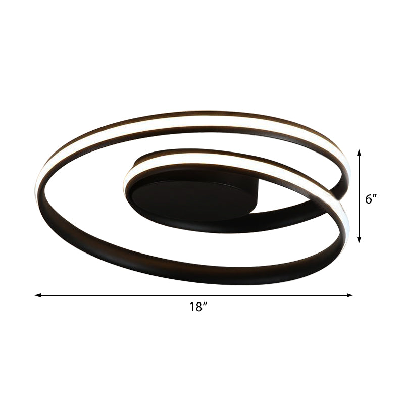 White/Black Circle Ceiling Lights Flush Mount Modern 18"/23.5" Lighting Fixture for Indoor Clearhalo 'Ceiling Lights' 'Close To Ceiling Lights' 'Close to ceiling' 'Flush mount' Lighting' 360461