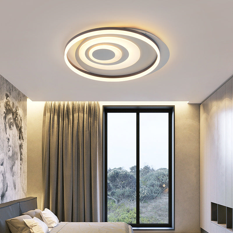 Modern Flushmount Light Metal Integrated Led Flush Ceiling Light in White for Living Room White Circle Clearhalo 'Ceiling Lights' 'Close To Ceiling Lights' 'Close to ceiling' 'Flush mount' Lighting' 360491