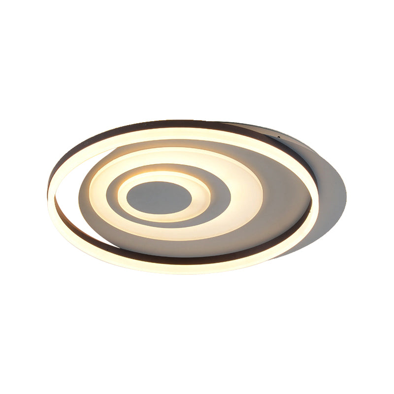 Modern Flushmount Light Metal Integrated Led Flush Ceiling Light in White for Living Room Clearhalo 'Ceiling Lights' 'Close To Ceiling Lights' 'Close to ceiling' 'Flush mount' Lighting' 360493