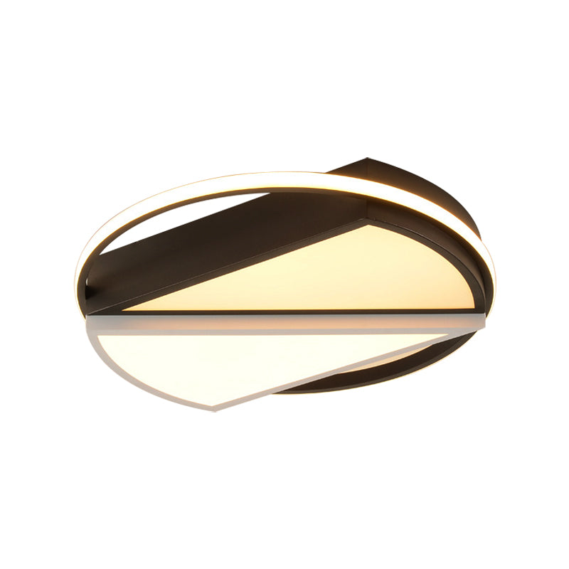 Modern Flushmount Light Metal Integrated Led Flush Ceiling Light in White for Living Room Clearhalo 'Ceiling Lights' 'Close To Ceiling Lights' 'Close to ceiling' 'Flush mount' Lighting' 360497