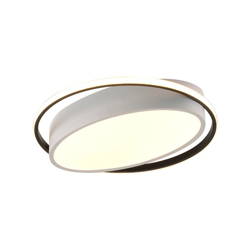 Modern Flushmount Light Metal Integrated Led Flush Ceiling Light in White for Living Room Clearhalo 'Ceiling Lights' 'Close To Ceiling Lights' 'Close to ceiling' 'Flush mount' Lighting' 360500
