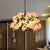3 Bulbs Chandelier Light Industrial Bird Nest Metal LED Suspension Lamp in Pink with Cherry Blossom Pink Clearhalo 'Cast Iron' 'Ceiling Lights' 'Chandeliers' 'Industrial Chandeliers' 'Industrial' 'Metal' 'Middle Century Chandeliers' 'Rustic Chandeliers' 'Tiffany' Lighting' 360867