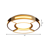 Unique Round Ceiling Fixture Modern Acrylic 16"/19.5"/23.5" Black Lighting Fixture, Warm/White Clearhalo 'Ceiling Lights' 'Close To Ceiling Lights' 'Close to ceiling' 'Flush mount' Lighting' 360916