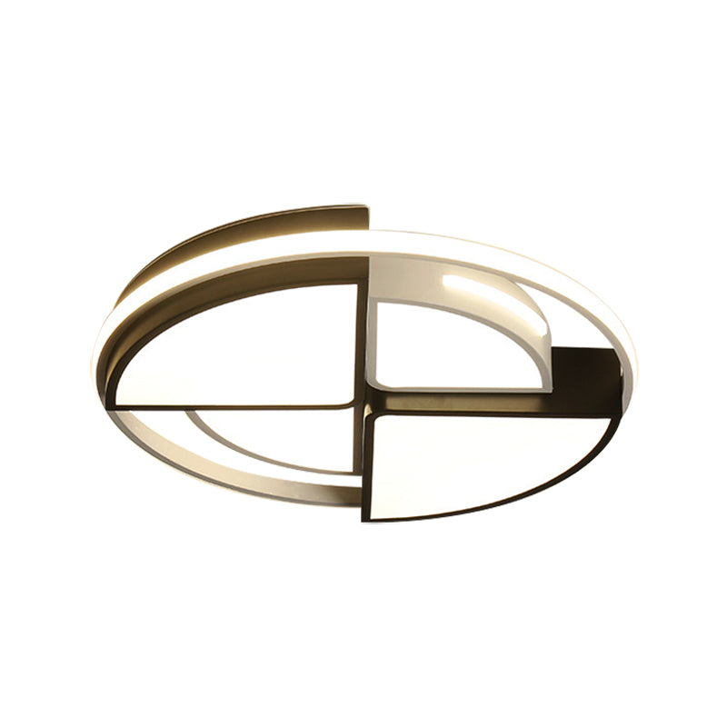 Warm/White Round Lighting Fixture Modern Acrylic 16"/19.5" Ceiling Lights Flush Mount in White Clearhalo 'Ceiling Lights' 'Close To Ceiling Lights' 'Close to ceiling' 'Flush mount' Lighting' 360951