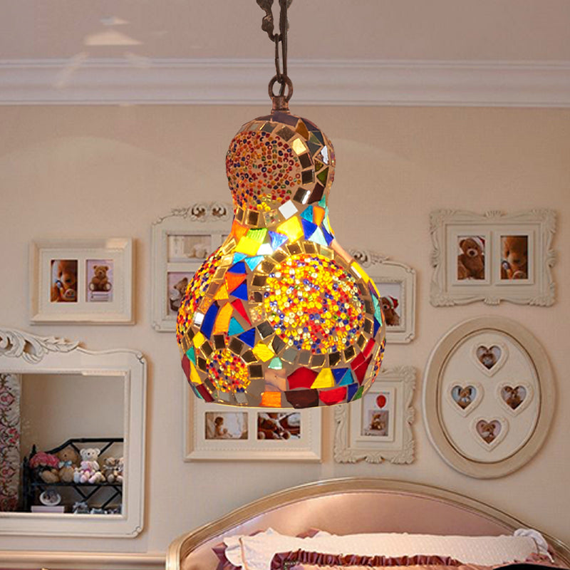 Scegli in vetro tagliato la lampada appesa a una lampada turca 1 ristorante  leggero a soffitto in giallo/arancione/verde - clearhalo – Clearhalo