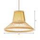 1 Head Trumpet Hanging Light South-East Asia Bamboo Pendant Lighting Fixture in Beige Clearhalo 'Ceiling Lights' 'Pendant Lights' 'Pendants' Lighting' 367246