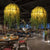 Industrial Sphere Plant Ceiling Chandelier 4 Bulbs Metal Hanging Light Fixture in Green for Restaurant Green Clearhalo 'Cast Iron' 'Ceiling Lights' 'Chandeliers' 'Industrial Chandeliers' 'Industrial' 'Metal' 'Middle Century Chandeliers' 'Rustic Chandeliers' 'Tiffany' Lighting' 367618