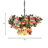 18"/23.5" Wide 1 Light Rose Pendant Light Industrial Pink Metal Hanging Lamp for Restaurant Clearhalo 'Art Deco Pendants' 'Cast Iron' 'Ceiling Lights' 'Ceramic' 'Crystal' 'Industrial Pendants' 'Industrial' 'Metal' 'Middle Century Pendants' 'Pendant Lights' 'Pendants' 'Tiffany' Lighting' 368137