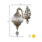 Traditional Ball Sconce Light Fixture 1 Bulb Metal Wall Mount Lighting in White/Yellow, 5"/7" Wide Clearhalo 'Wall Lamps & Sconces' 'Wall Lights' Lighting' 368311