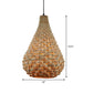 Gourd Pendant Lighting Japanese Bamboo 1 Head Beige Hanging Ceiling Light, 8.5"/14" Wide Clearhalo 'Ceiling Lights' 'Pendant Lights' 'Pendants' Lighting' 369181