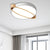 Orbit Design Ceiling Mount Lamp Nordic Acrylic Bedroom LED Flushmount Lighting in White/Green/Grey with Oval Wood Insert, 16"/19.5"/23.5" W White Clearhalo 'Ceiling Lights' 'Close To Ceiling Lights' 'Close to ceiling' 'Flush mount' Lighting' 369343