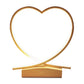 Metal Heart Small Desk Lamp Modernist LED Light Wood Task Lighting with Acrylic Shade Clearhalo 'Lamps' 'Table Lamps' Lighting' 369684