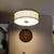 LED Cylinder Flush Mount Japanese Bamboo Ceiling Mounted Light in Beige for Dining Room - Beige - Clearhalo - 'Ceiling Lights' - 'Close To Ceiling Lights' - 'Close to ceiling' - 'Flush mount' - Lighting' - 370041