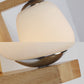 Milk Glass Mini Wall Mounted Lighting Nordic Style 1 Light Indoor Wall Light in Wood for Bedroom Clearhalo 'Modern wall lights' 'Modern' 'Vanity Lights' 'Wall Lights' Lighting' 370162