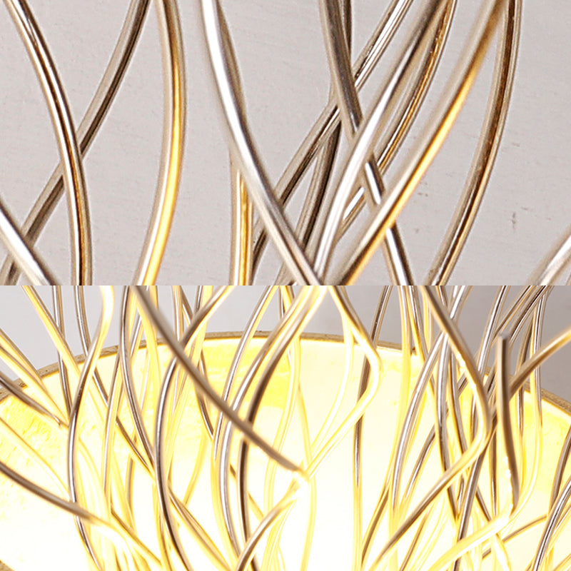 Gold Torch Wall Sconce Lighting 1 Light Modern Metallic Wall Lighting for Stairway Clearhalo 'Cast Iron' 'Glass' 'Industrial' 'Modern wall lights' 'Modern' 'Tiffany' 'Traditional wall lights' 'Vanity Lights' 'Wall Lights' Lighting' 370168