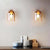Cognac Glass Cylinder Wall Light Fixture Nordic Style 1 Light Mini Wall Sconce Light in Wood - Wood - Clearhalo - 'Cast Iron' - 'Glass' - 'Industrial' - 'Modern wall lights' - 'Modern' - 'Tiffany' - 'Traditional wall lights' - 'Wall Lamps & Sconces' - 'Wall Lights' - Lighting' - 370169