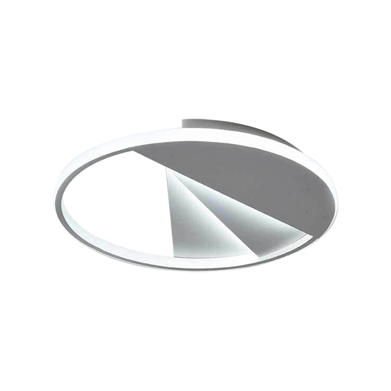 White Aluminum Acrylic Ceiling Lights Flush Mount Modern 18"/21.5" Round Flush Light in Warm/White for Bedroom Clearhalo 'Ceiling Lights' 'Close To Ceiling Lights' 'Close to ceiling' 'Flush mount' Lighting' 370918