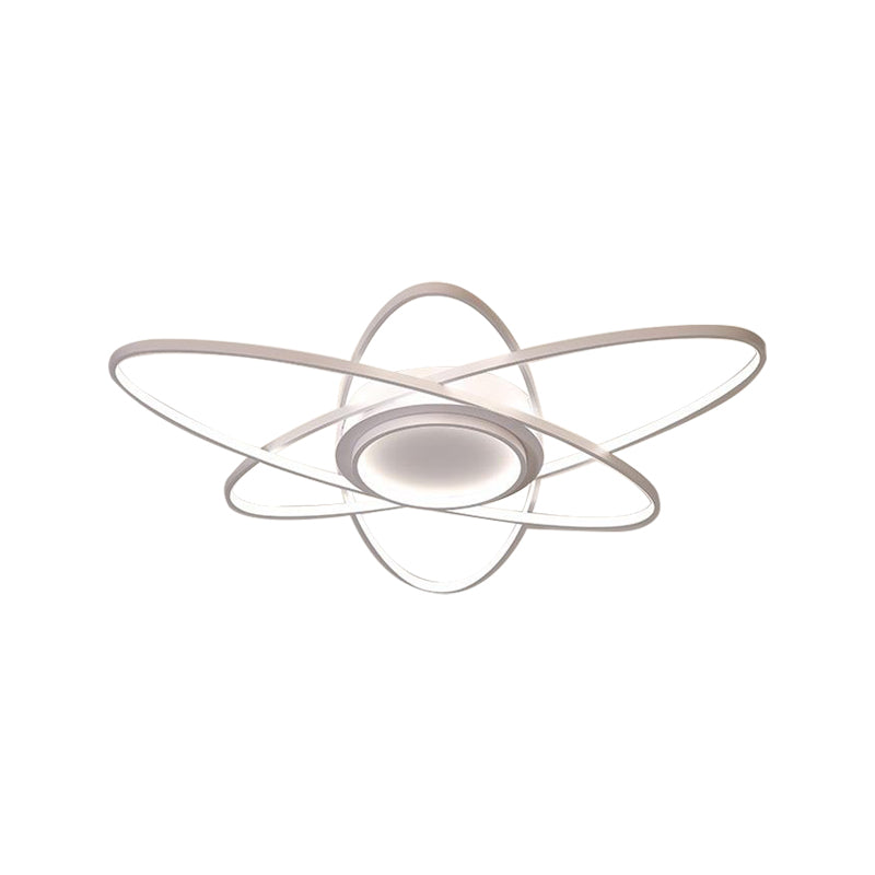 25.5"/31.5"/39" Creative Ceiling Lights Modern Acrylic and Metal Ceiling Light Fixture with Warm/White Lighting Clearhalo 'Ceiling Lights' 'Close To Ceiling Lights' 'Close to ceiling' 'Flush mount' Lighting' 370971