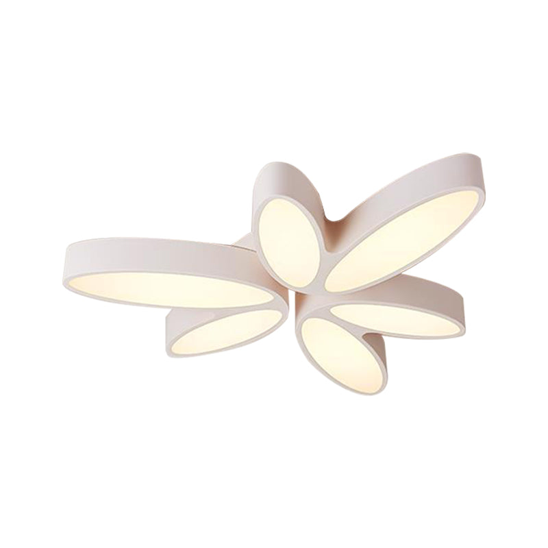 27"/33.5" Floral Flush Mount Contemporary Acrylic 6 Light Flush Light in Warm/White for Hallway Clearhalo 'Ceiling Lights' 'Close To Ceiling Lights' 'Close to ceiling' 'Flush mount' Lighting' 370991