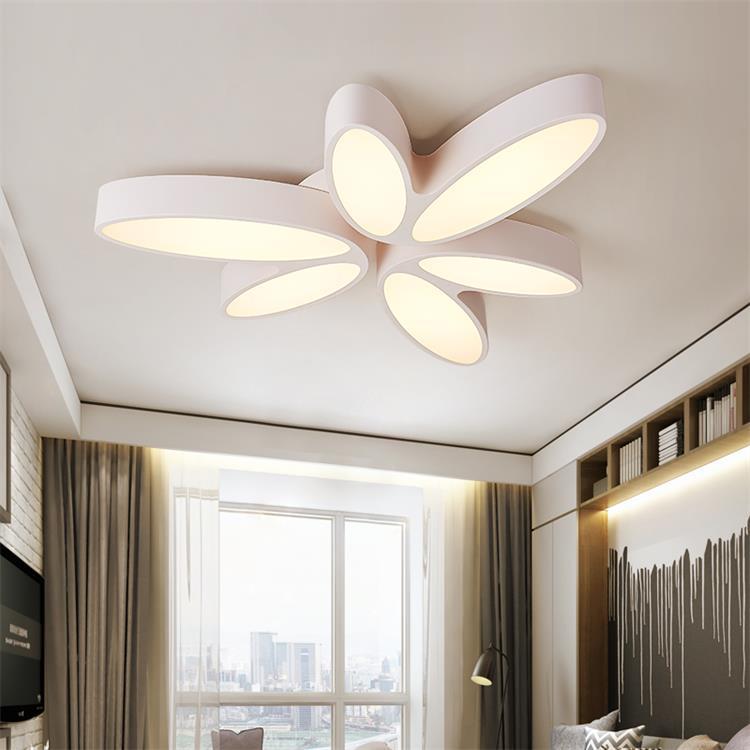 27"/33.5" Floral Flush Mount Contemporary Acrylic 6 Light Flush Light in Warm/White for Hallway White 33.5" Clearhalo 'Ceiling Lights' 'Close To Ceiling Lights' 'Close to ceiling' 'Flush mount' Lighting' 370993