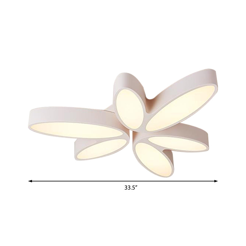 27"/33.5" Floral Flush Mount Contemporary Acrylic 6 Light Flush Light in Warm/White for Hallway Clearhalo 'Ceiling Lights' 'Close To Ceiling Lights' 'Close to ceiling' 'Flush mount' Lighting' 370995