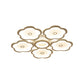 3/6/9 Heads Unique Flower Ceiling Fixture Modern Iron Acrylic White Ceiling Lights for Indoor Clearhalo 'Ceiling Lights' 'Close To Ceiling Lights' 'Close to ceiling' 'Semi-flushmount' Lighting' 371016