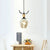 Modern Deer Horn Pendant Lamp 1 Head Open Glass Ceiling Pendant for Living Room Amber Clearhalo 'Ceiling Lights' 'Glass shade' 'Glass' 'Pendant Lights' 'Pendants' Lighting' 37246