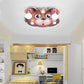 Wood Animal Flush Mount Light 5 Lights Cartoon Ceiling Lamp in Multi-Color for Kid Bedroom Clearhalo 'Ceiling Lights' 'Close To Ceiling Lights' 'Close to ceiling' 'Flush mount' Lighting' 37377