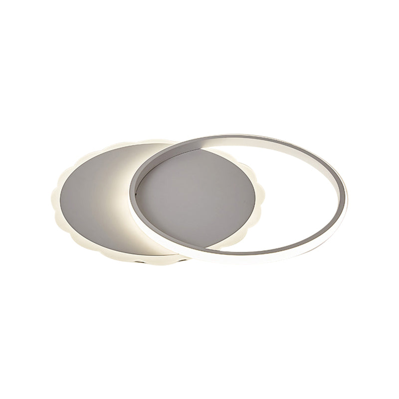 Round/Square LED Flush Mount Ceiling Light Modern Acrylic Overlapping Ceiling Lights in White Bronze Clearhalo 'Ceiling Lights' 'Close To Ceiling Lights' 'Close to ceiling' 'Flush mount' Lighting' 373862