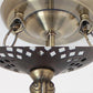 Blue/Sky Blue Glass Bowl Chandelier Light with Scalloped Edge Baroque Style 12"/16"/19.5"/23.5" W Hanging Light in Brass Clearhalo 'Ceiling Lights' 'Close To Ceiling Lights' 'Close to ceiling' 'Glass shade' 'Glass' 'Semi-flushmount' 'Tiffany close to ceiling' 'Tiffany' Lighting' 37584