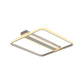 16"/19.5"/23.5" Wide Squared Flushmount Warm/White Light Minimalist Metal Led Flush Ceiling Light with Linear Canopy Clearhalo 'Ceiling Lights' 'Close To Ceiling Lights' 'Close to ceiling' 'Flush mount' Lighting' 376908