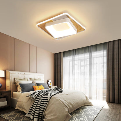 Modern Slim Rectangle Ceiling Lamp Acrylic LED Flush Mount Light in White for Bedroom Foyer White 16" Clearhalo 'Ceiling Lights' 'Close To Ceiling Lights' 'Close to ceiling' 'Flush mount' Lighting' 376988