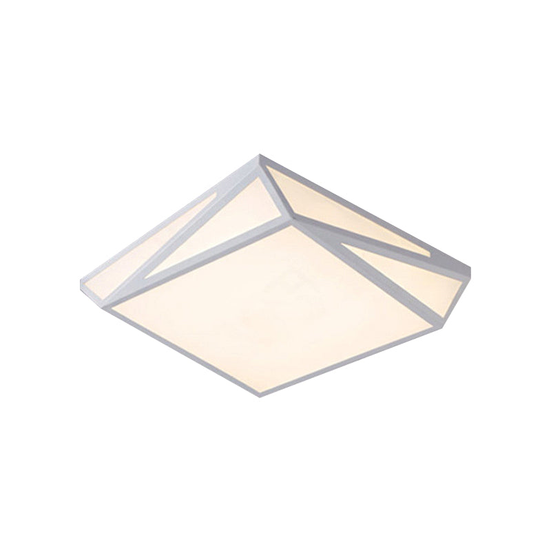White Rectangle Ceiling Mount Light Modern Style Acrylic LED Ceiling Fixture for Office Restaurant Clearhalo 'Ceiling Lights' 'Close To Ceiling Lights' 'Close to ceiling' 'Flush mount' Lighting' 377019
