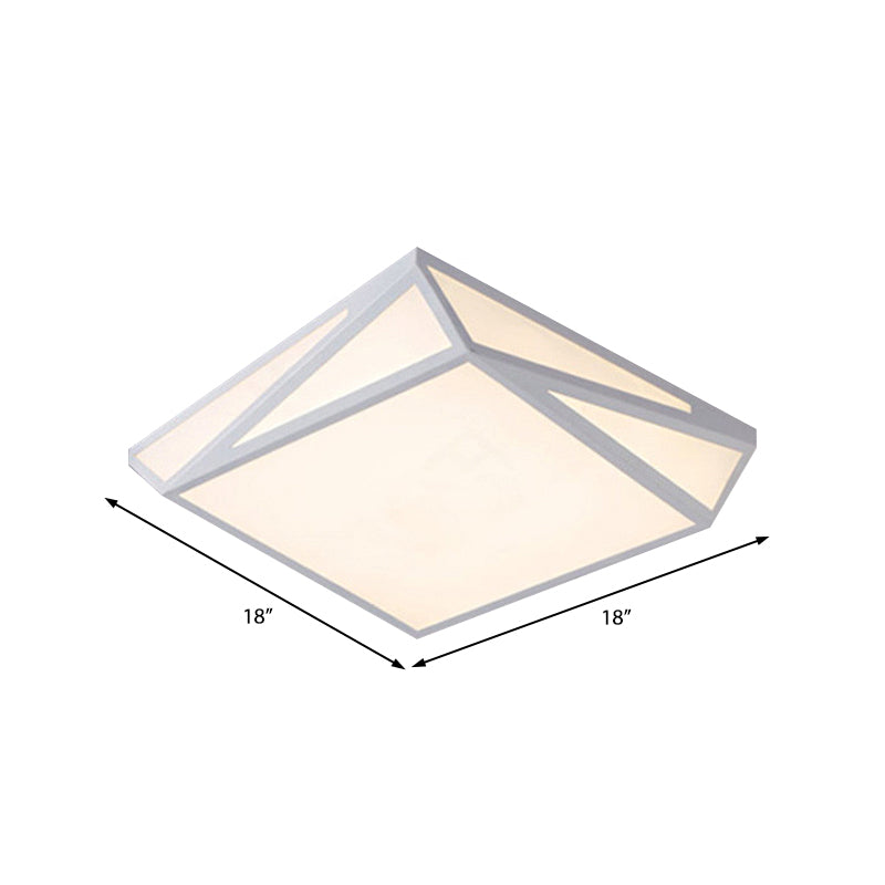 White Rectangle Ceiling Mount Light Modern Style Acrylic LED Ceiling Fixture for Office Restaurant Clearhalo 'Ceiling Lights' 'Close To Ceiling Lights' 'Close to ceiling' 'Flush mount' Lighting' 377020