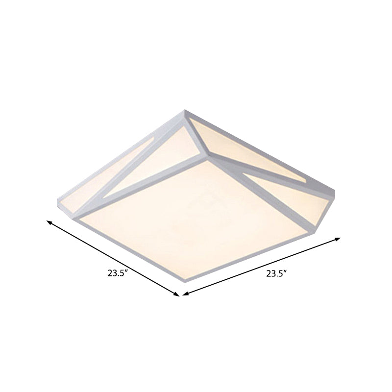 White Rectangle Ceiling Mount Light Modern Style Acrylic LED Ceiling Fixture for Office Restaurant Clearhalo 'Ceiling Lights' 'Close To Ceiling Lights' 'Close to ceiling' 'Flush mount' Lighting' 377023