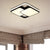 Black/White Rectangle Flush Ceiling Light Contemporary Acrylic LED Flushmount Light for Cafe Black 19.5" Clearhalo 'Ceiling Lights' 'Close To Ceiling Lights' 'Close to ceiling' 'Flush mount' Lighting' 377038