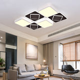Acrylic Checkerboard LED Ceiling Lamp Nordic Style Flush Ceiling Light in Black and White for Bedroom Clearhalo 'Ceiling Lights' 'Close To Ceiling Lights' 'Close to ceiling' 'Flush mount' Lighting' 377088