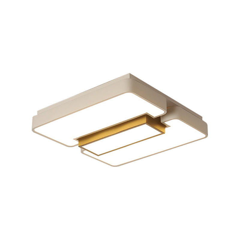 Living Room White Flush Mount Light Acrylic Modern Warm/White Lighting LED Ceiling Lamp Clearhalo 'Ceiling Lights' 'Close To Ceiling Lights' 'Close to ceiling' 'Flush mount' Lighting' 377140