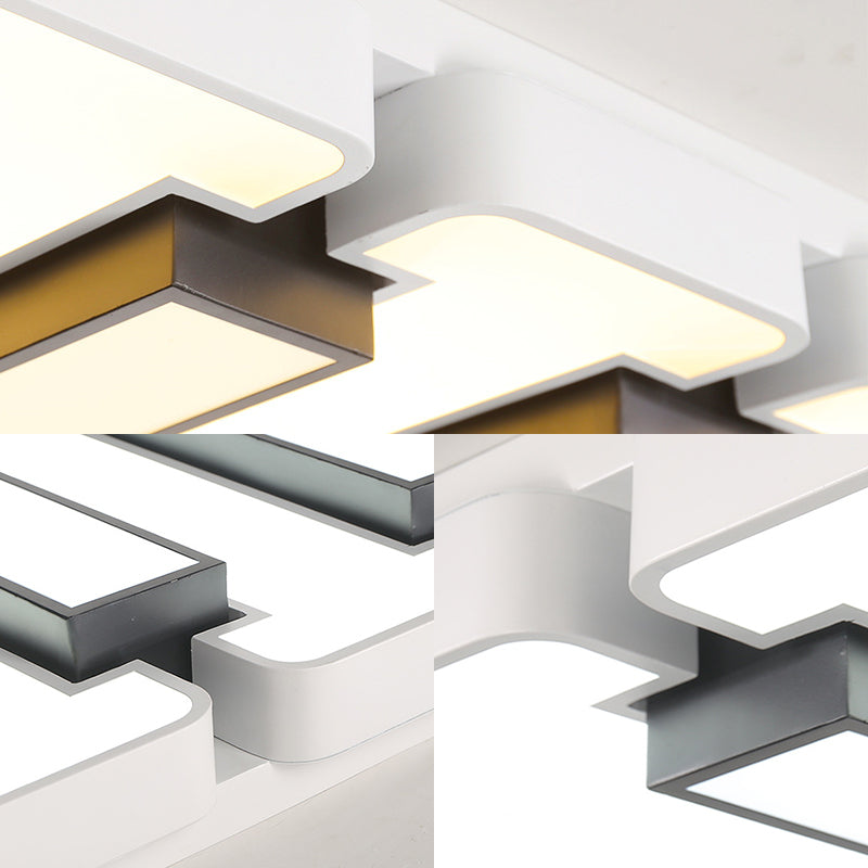 Living Room White Flush Mount Light Acrylic Modern Warm/White Lighting LED Ceiling Lamp Clearhalo 'Ceiling Lights' 'Close To Ceiling Lights' 'Close to ceiling' 'Flush mount' Lighting' 377142