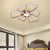 Simple Brown/White Ceiling Light Floral Shape Acrylic Warm/White Lighting LED Flush Mount Light for Child Room Coffee 27" Clearhalo 'Ceiling Lights' 'Close To Ceiling Lights' 'Close to ceiling' 'Flush mount' Lighting' 377180