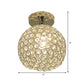 Romantic Globe Flush Mount Light 1 Head Metal and Clear Crystal Ceiling Light in Chrome for Corridor Clearhalo 'Ceiling Lights' 'Close To Ceiling Lights' 'Close to ceiling' 'Semi-flushmount' Lighting' 377367