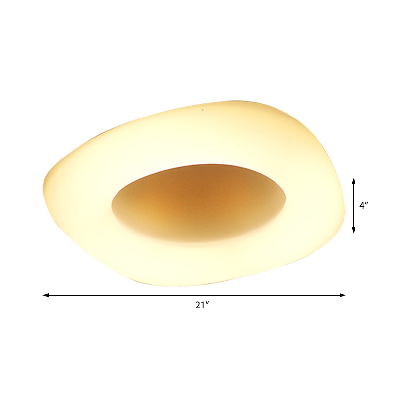 Contemporary Circle/Square Flush Ceiling Light Acrylic White LED Ceiling Lamp for Porch Bathroom Clearhalo 'Ceiling Lights' 'Close To Ceiling Lights' 'Close to ceiling' 'Flush mount' Lighting' 377379