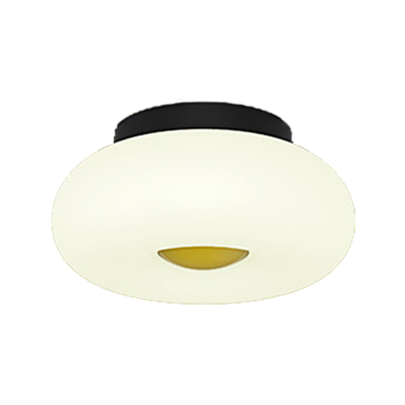 White Circular Semi Flush Ceiling Light 1/3/5 Heads Contemporary Acrylic Ceiling Lamp for Living Room Clearhalo 'Ceiling Lights' 'Close To Ceiling Lights' 'Close to ceiling' 'Semi-flushmount' Lighting' 377397