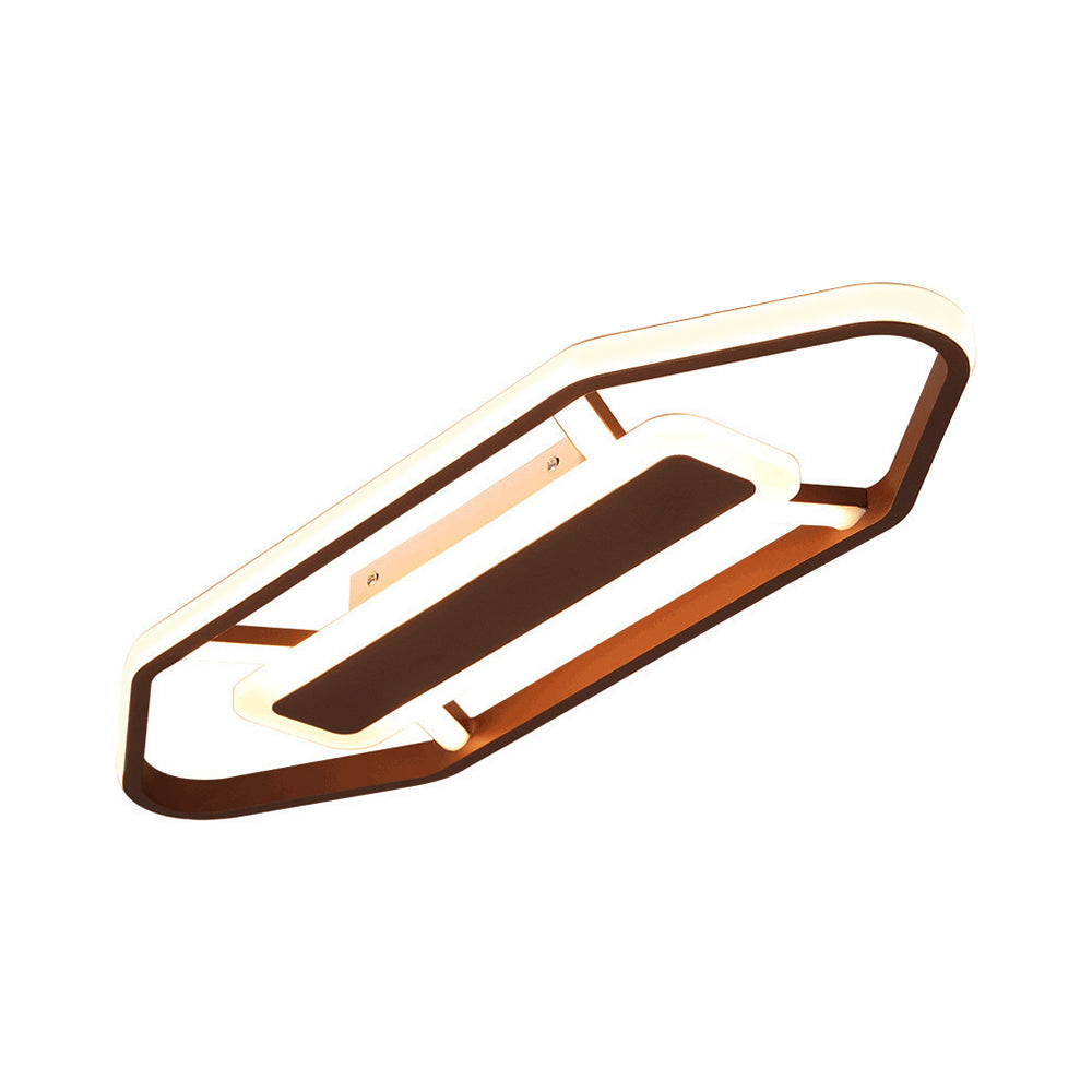 23.5"/31.5"/39" W Linear Flush Lamp Nordic Iron Led Bedroom Flush Lighting in Warm/White Light Clearhalo 'Ceiling Lights' 'Close To Ceiling Lights' 'Close to ceiling' 'Flush mount' Lighting' 377474