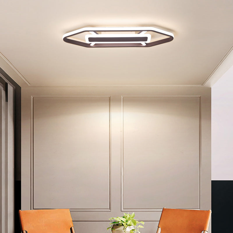 23.5"/31.5"/39" W Linear Flush Lamp Nordic Iron Led Bedroom Flush Lighting in Warm/White Light Clearhalo 'Ceiling Lights' 'Close To Ceiling Lights' 'Close to ceiling' 'Flush mount' Lighting' 377477