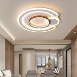 16.5"/20.5"/24.5" Wide Metal Round Ceiling Flush Mount Nordic Style White Flush Lamp in Warm/White Clearhalo 'Ceiling Lights' 'Close To Ceiling Lights' 'Close to ceiling' 'Semi-flushmount' Lighting' 377562