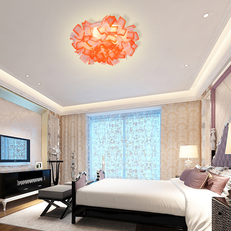 Art Deco Sinuous Flushmount Light with Acrylic Shade Led Bedroom Flush Lighting Clearhalo 'Ceiling Lights' 'Close To Ceiling Lights' 'Close to ceiling' 'Flush mount' Lighting' 377785