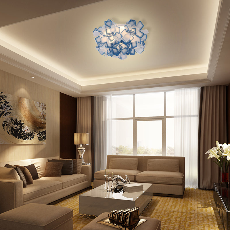 Art Deco Sinuous Flushmount Light with Acrylic Shade Led Bedroom Flush Lighting Clearhalo 'Ceiling Lights' 'Close To Ceiling Lights' 'Close to ceiling' 'Flush mount' Lighting' 377791