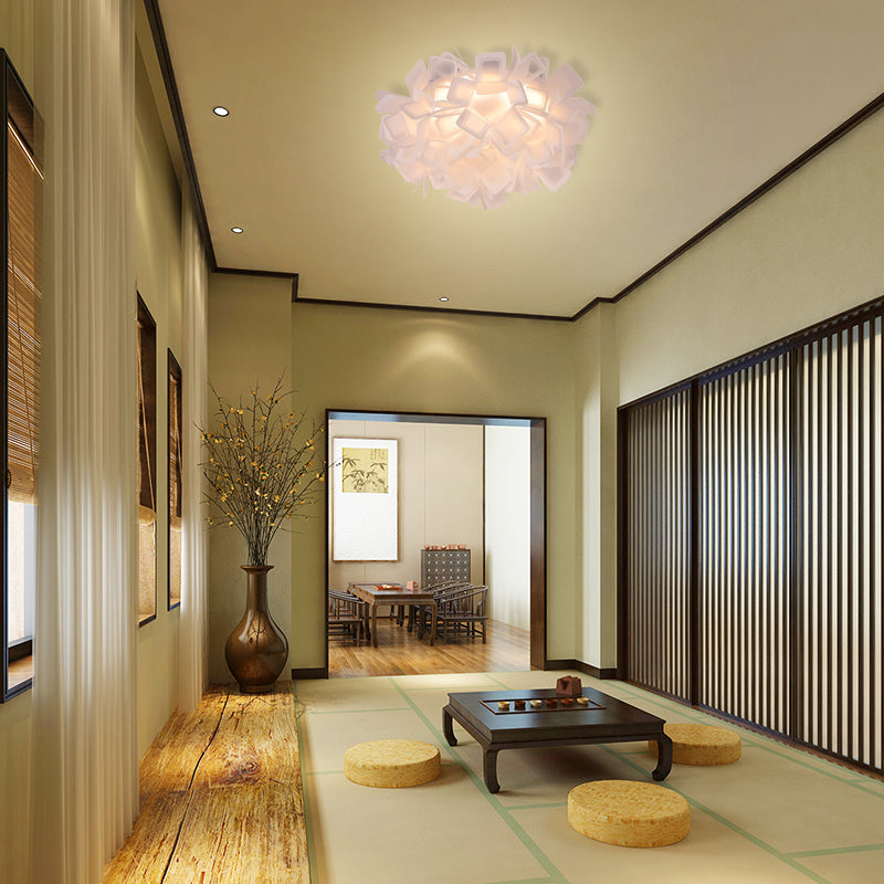 Art Deco Sinuous Flushmount Light with Acrylic Shade Led Bedroom Flush Lighting Clearhalo 'Ceiling Lights' 'Close To Ceiling Lights' 'Close to ceiling' 'Flush mount' Lighting' 377800